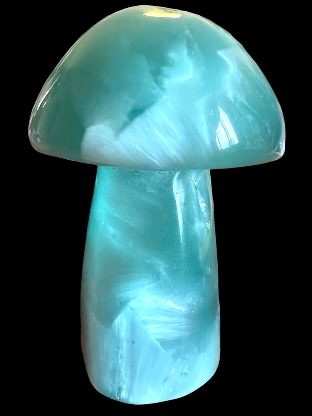 Seafoam Green Glass Mushroom